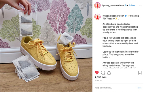 Refreshing-smelly-shoes-with-teabags
